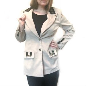 Lew Magram Vintage Tan Military Style Blazer